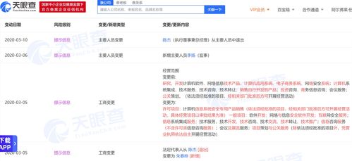 陈杰卸任途牛信息 公司经营范围新增互联网安全服务等